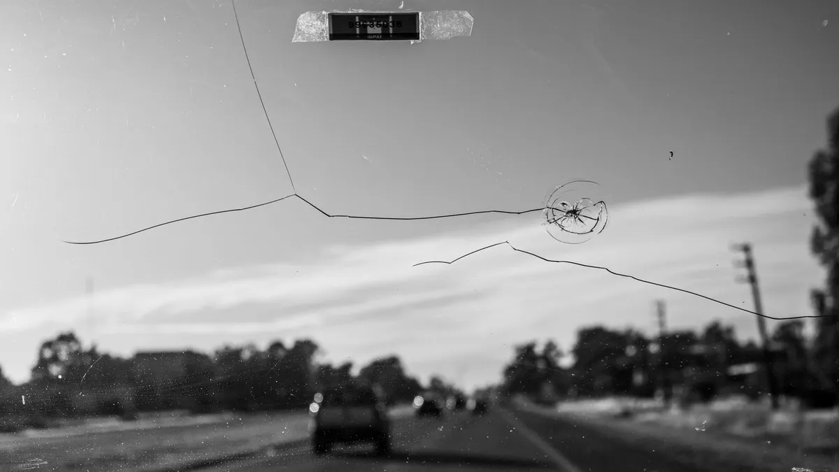 Cracked windshield needing repair in Melbourne, FL